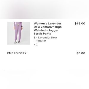 Figs lavender dew scrub jogger pants
